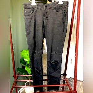 Black Dear John Skinny Ankle Distressed Jeans Size 29